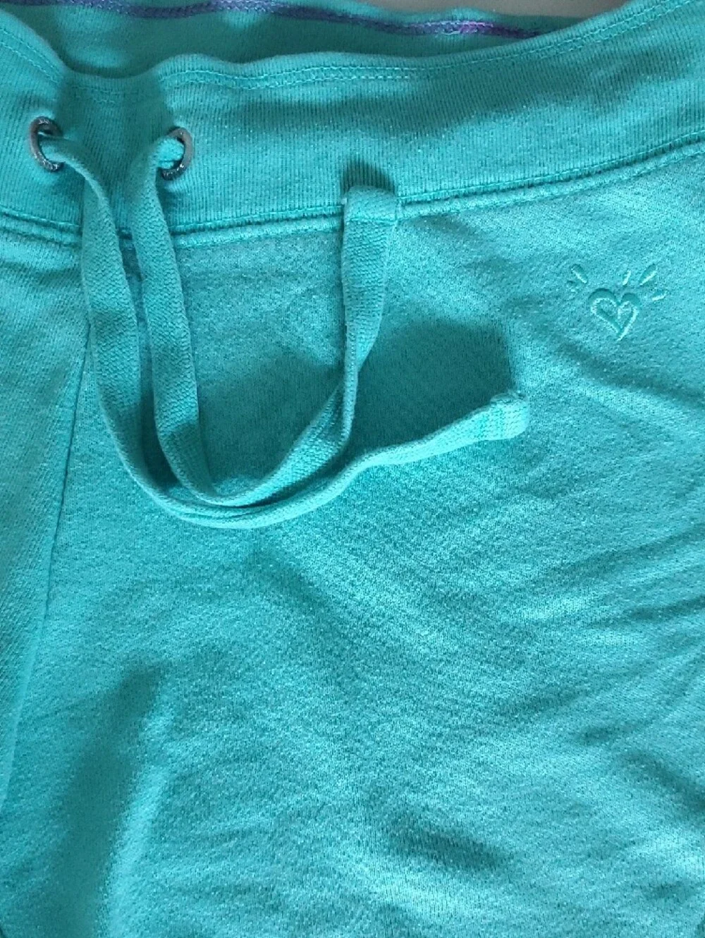 Justice Teal Drawstring Athletic Shorts